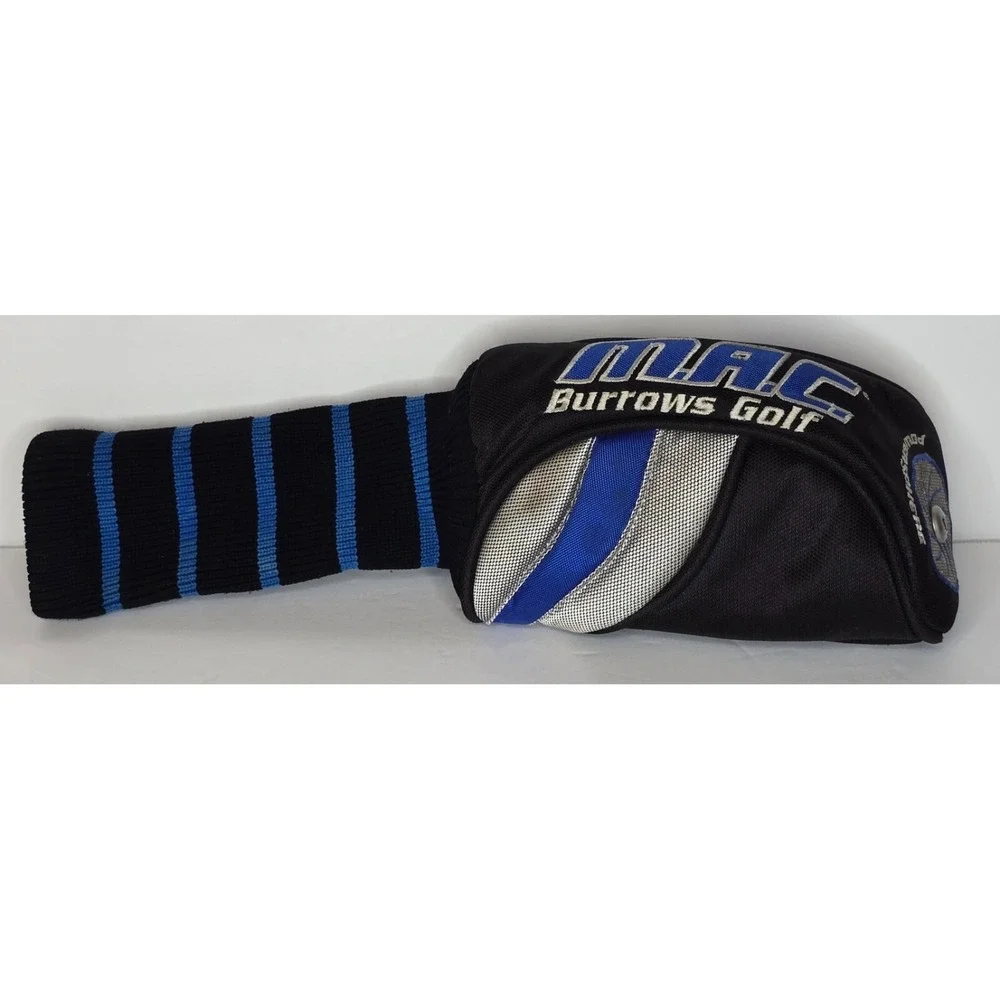 M.A.C. Burrows Golf Powersphere 3 Cover in Black,‎ Electric Blue & Silver EUC
